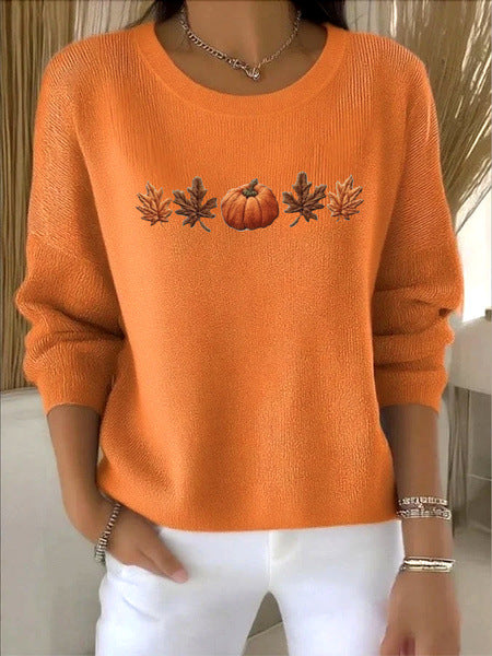 3D digital printing women's fashion round neck casual long-sleeved top m302157