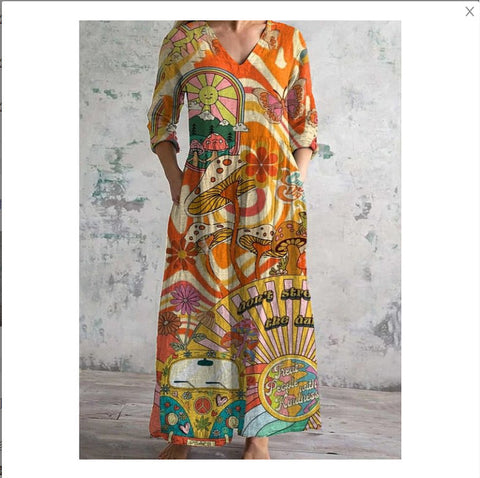 3D-Druck Sommer urban lässig lockeres Kleid Damen m301037