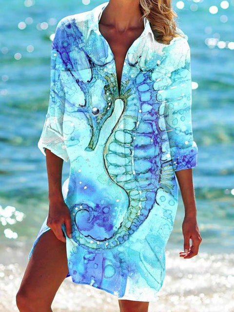 Veste de bikini, maillot de bain, cardigan, chemise de plage imprimée pour femme, m301274 