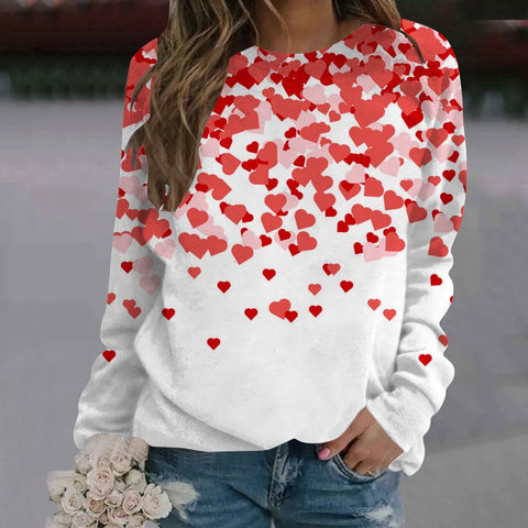 Pull col rond imprimé manches longues femme m300913 