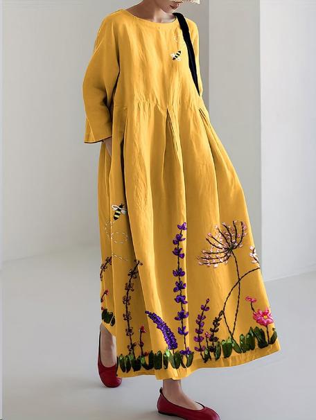 Rundhalsausschnitt süßes Damenkleid neues Kleid m301069 