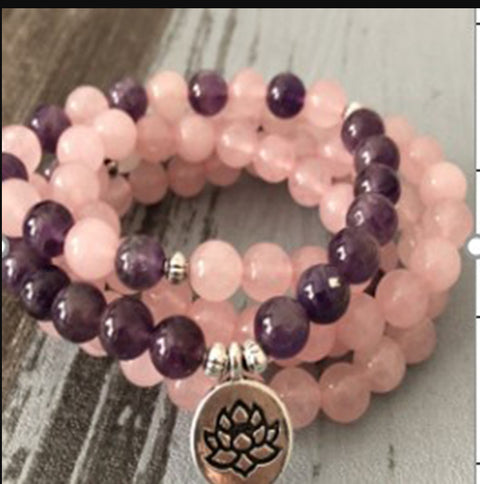 8Mm Amazon Armband 108 Lotus Buddha Auge Anhänger Halskette Armband Armband m3331231