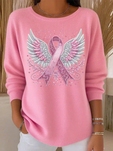 3D digital printing women's fashion round neck casual long-sleeved top m302157