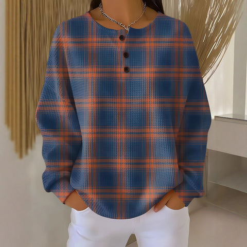 New retro 3D digital printing three-button stand-up collar Polo sweater m302116