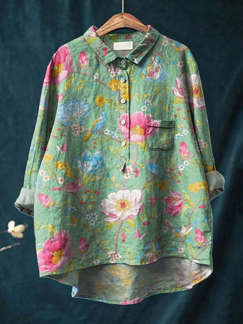 Lässiges Damen-T-Shirt mit Rundhalsausschnitt und lockerem Druck in großen Größen m301279 