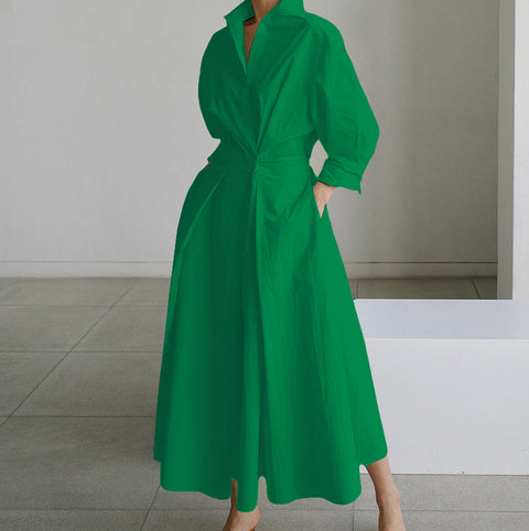 Robe imprimée à manches longues et col en V M300331 