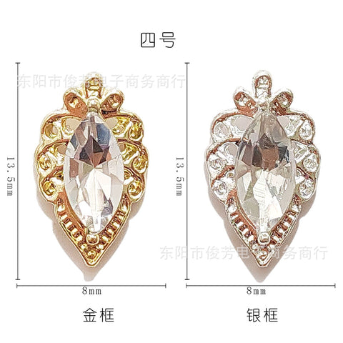 Nail Art Legierung Schmuck Stern Mond Diamant Perle Luxus Gericht Diablo Barock Nagel Dekorative Aufkleber