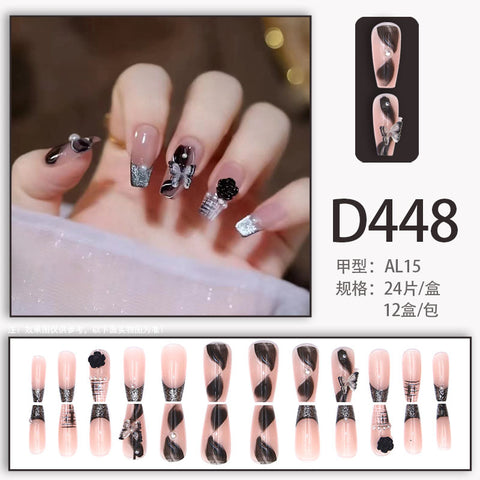 Elegante und frische Temperament Wind Maniküre Eis transparent Strass abnehmbare tragbare Nagel m5010688