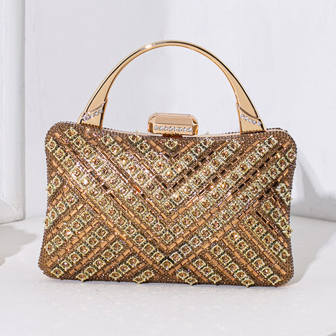 Retro-Bankett-Handtasche mit hohem Diamant-Gefühl für Damen, m3331050