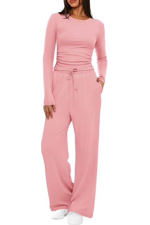 Casual suit women's long-sleeved wide-leg pants multi-occasion sportswear m301800