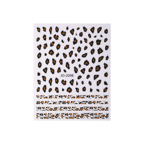 Leopardenmuster Nailart Sticker Aufkleber personalisierter Graffiti Trend mit selbstklebendem Nagelaufkleber m3331202