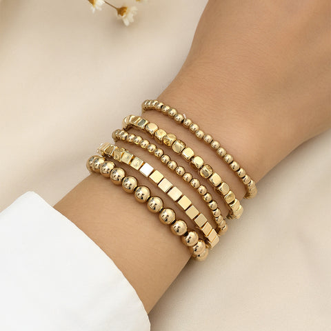 Ensemble de bracelets en perles de verre faits main Joker, bijoux élastiques pour la main m3330778