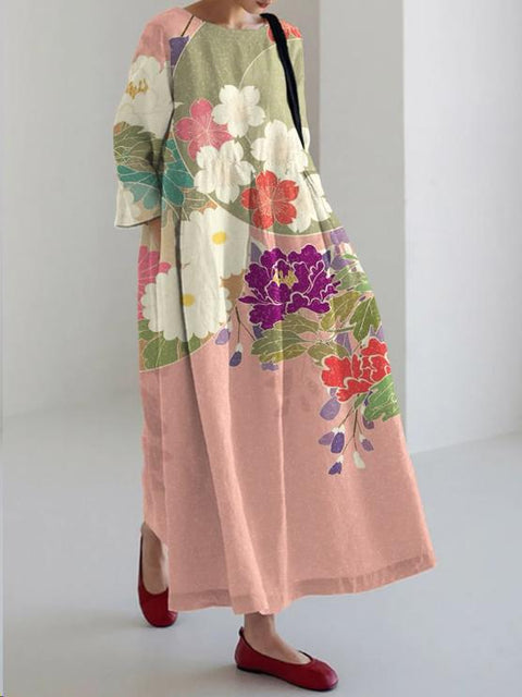 Rundhalsausschnitt süßes Damenkleid neues Kleid m301069 
