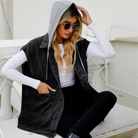 New denim vest vest women's fashion trend denim sleeveless vest m302010