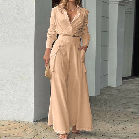 Women's new temperament commuter trend shirt fashion suit women's two-piece set m302064