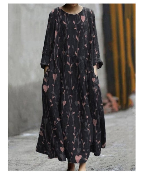 3D-gedrucktes lässiges lockeres Kleid für Damen m301278 