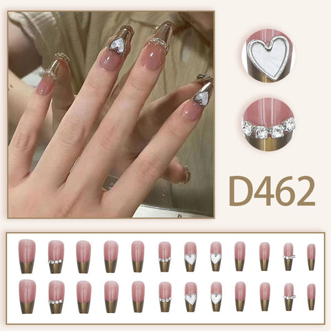 Elegante und frische Temperament Wind Maniküre Eis transparent Strass abnehmbare tragbare Nagel m5010688