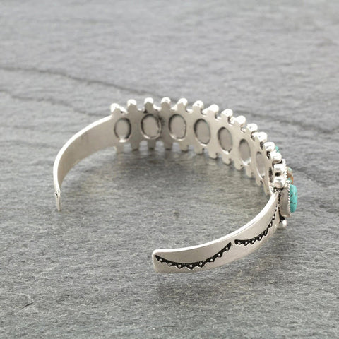 Türkisfarbenes offenes Armband im Bohème-Stil 3331095