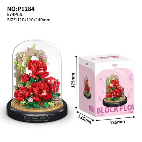 Nouveau assemblage bloc de construction Bouquet Micro Grain Rose tournesol ornement M3330979 