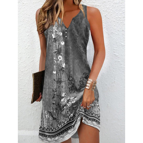 Damen Weste Kleid Mode Druck schlanken langen Rock m300024 