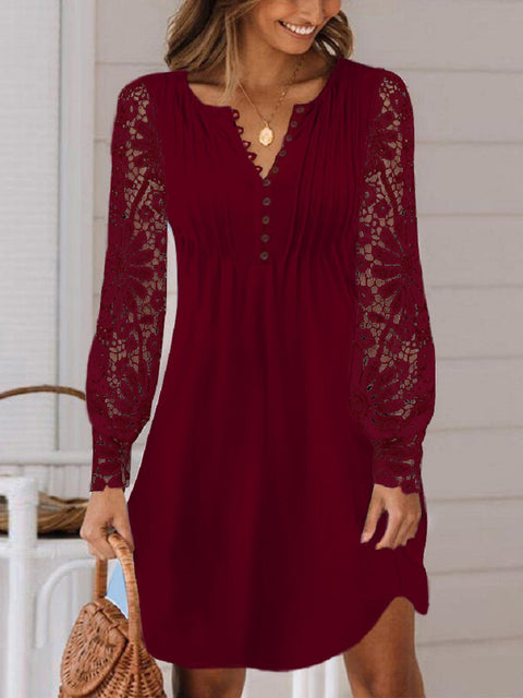 Robe à manches longues en dentelle m300734 
