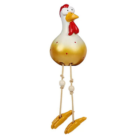 Ornements en résine de clôture de souffle de printemps de poulet à longues pattes m3330987 