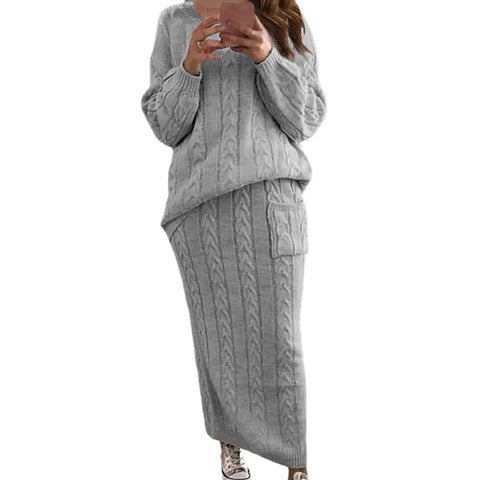 Pull à fleurs torsadées tendance pour femme, jupe de costume m300506 
