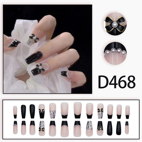 Elegante und frische Temperament Wind Maniküre Eis transparent Strass abnehmbare tragbare Nagel m5010688