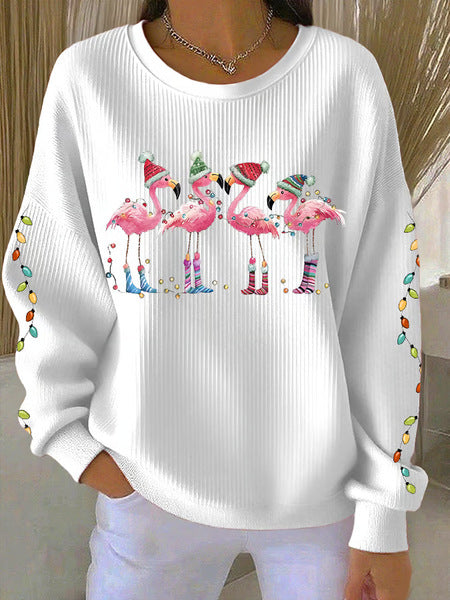 Loose outer wear lazy wind snowflake Christmas tree mix and match casual commuter sweater m302516 -2