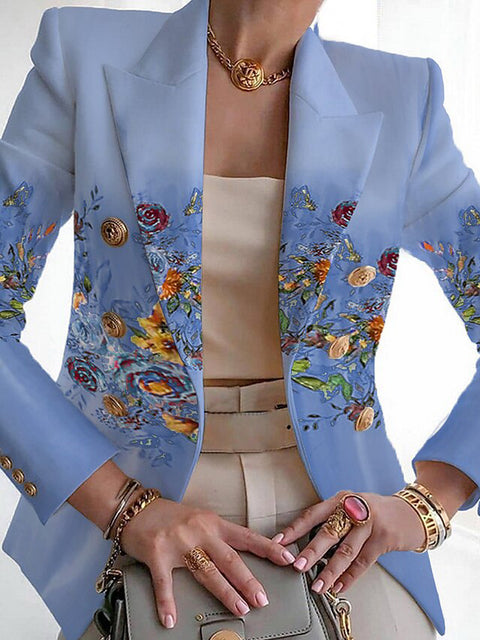 Women's fashion printed suit slim fit small suit m301761