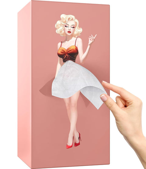 Cartoon Anime Mädchen Taschentuchbox Fliegender Rock Taschentuchbox Pod Rock Mädchen Gesicht Pumpkarton Niedliche Desktop-Dekoration m5010683