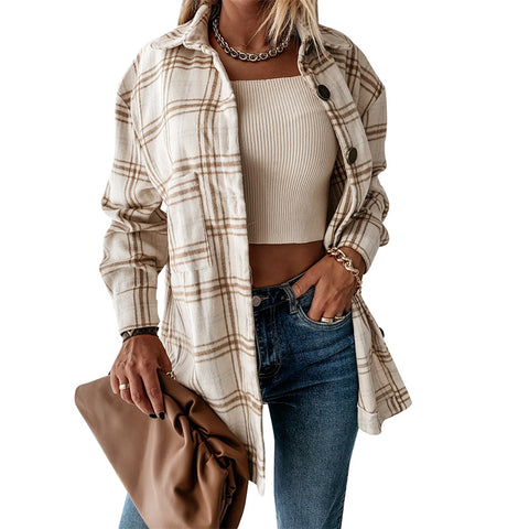 Nouveau manteau ample en laine mi-long pour femme m300376 