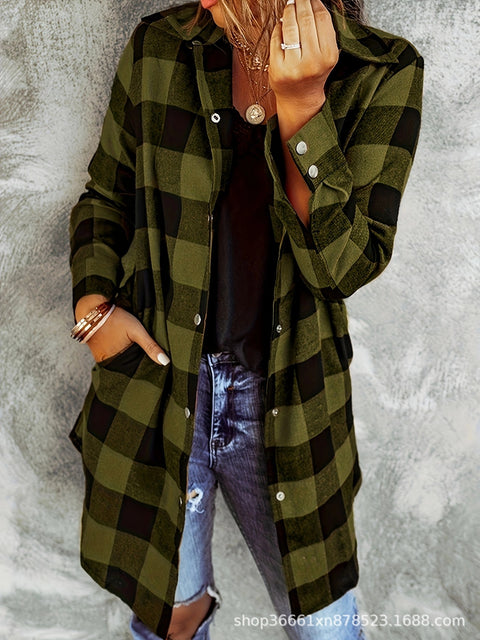 Spring new European and American striped polished button-up shirt women's m301943