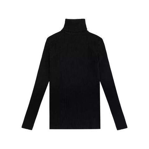 Slim-fit solid-color pullover top m302025
