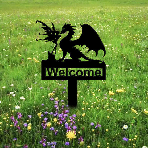 Dragon Garden Märchen Adresscode-Schild m3331008