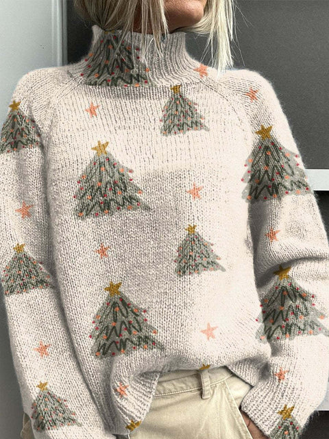 Christmas abstract print casual cape jacket cardigan sweater m302114