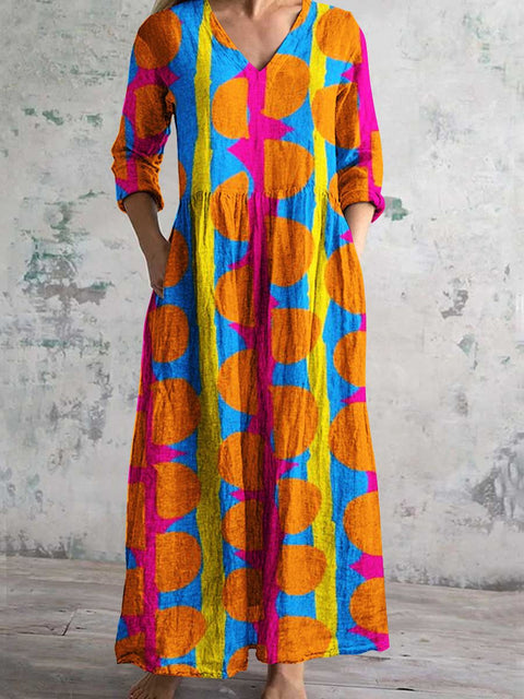 Robe mi-longue à imprimé floral pour femme m301039