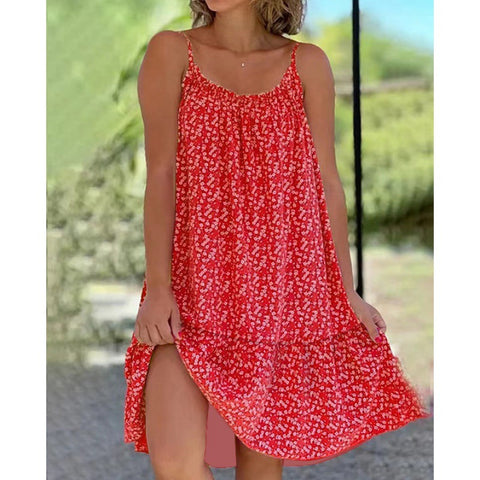 Großes Swing-Blumen-Slip-Kleid in Übergröße M300185 