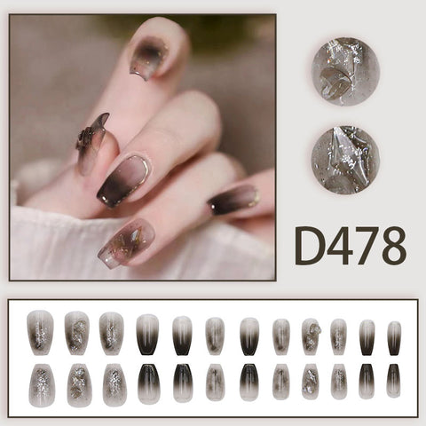 Elegante und frische Temperament Wind Maniküre Eis transparent Strass abnehmbare tragbare Nagel m5010688