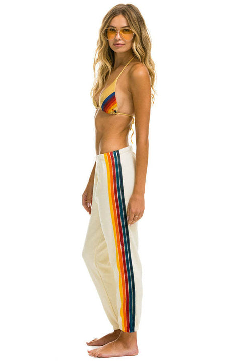 Women's new rainbow strips women's sweatpants sports and leisure knitted pants m301978