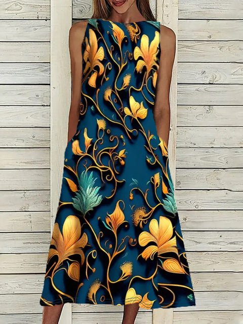Robe élégante grande taille à imprimé gilet m301207 