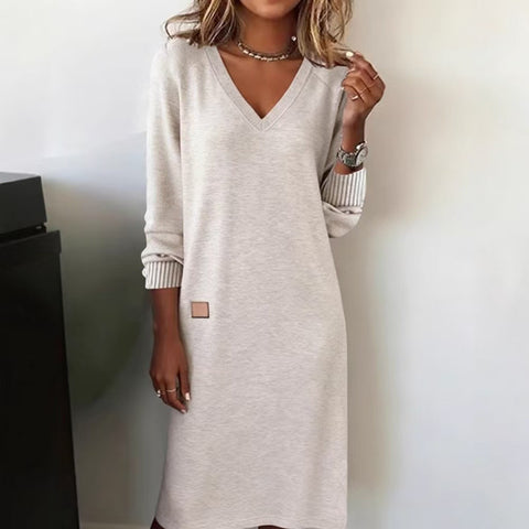 Spring and Autumn Skinny V-Neck Sexy Niche Short Skirt Medium and Long Dress Slim Hip Wrap Skirt Women's m302249