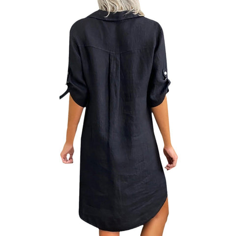 Chemise-jupe à manches courtes en rayonne coupe-vent nordique m300062 