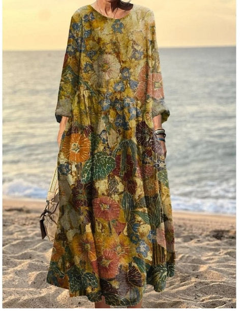 3D-gedrucktes lässiges lockeres Kleid für Damen m301278 