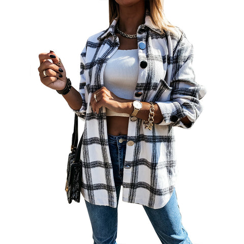 Nouveau manteau ample en laine mi-long pour femme m300376 