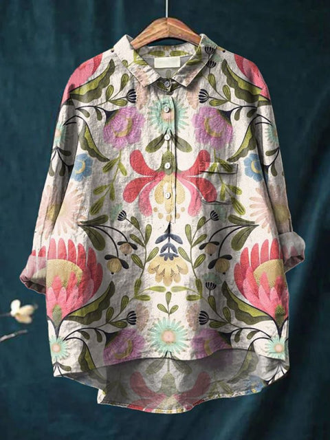 T-shirt ample à col ras du cou pour femme, grande taille, décontracté, imprimé, m301283 