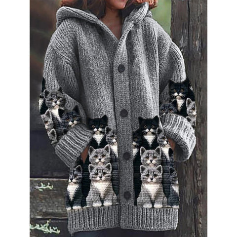 New Halloween Animal 3D Printed Casual Hooded Cloak Jacket m301664