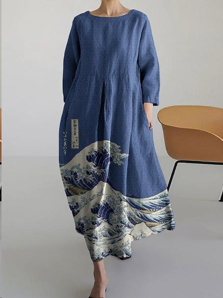 Rundhalsausschnitt süßes Damenkleid neues Kleid m301069 