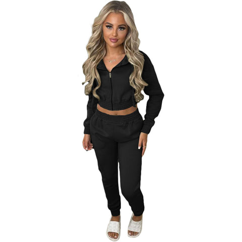 women's clothing fleece sweater hooded sports and leisure suit m301812