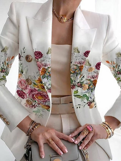 Women's fashion printed suit slim fit small suit m301761